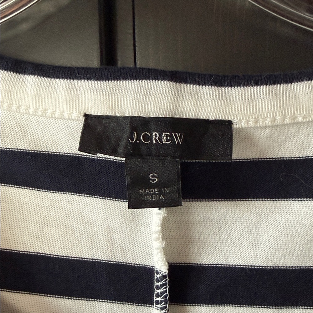 J. Crew Navy and White Striped Maxi dress Small NWOT - Picture 5 of 8